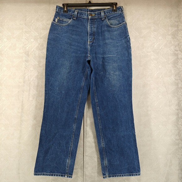 Carhartt Other - Carhartt FR Flame Resistant Work Jeans Mens 34x30 Blue Denim HRC 2 NFPA 2112